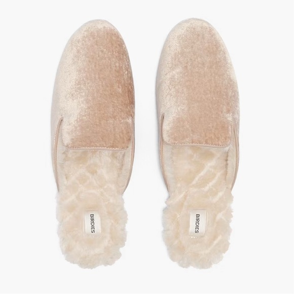 Birdies Shoes - Birdies The Phoebe Women's Velvet Slippers - Cream
